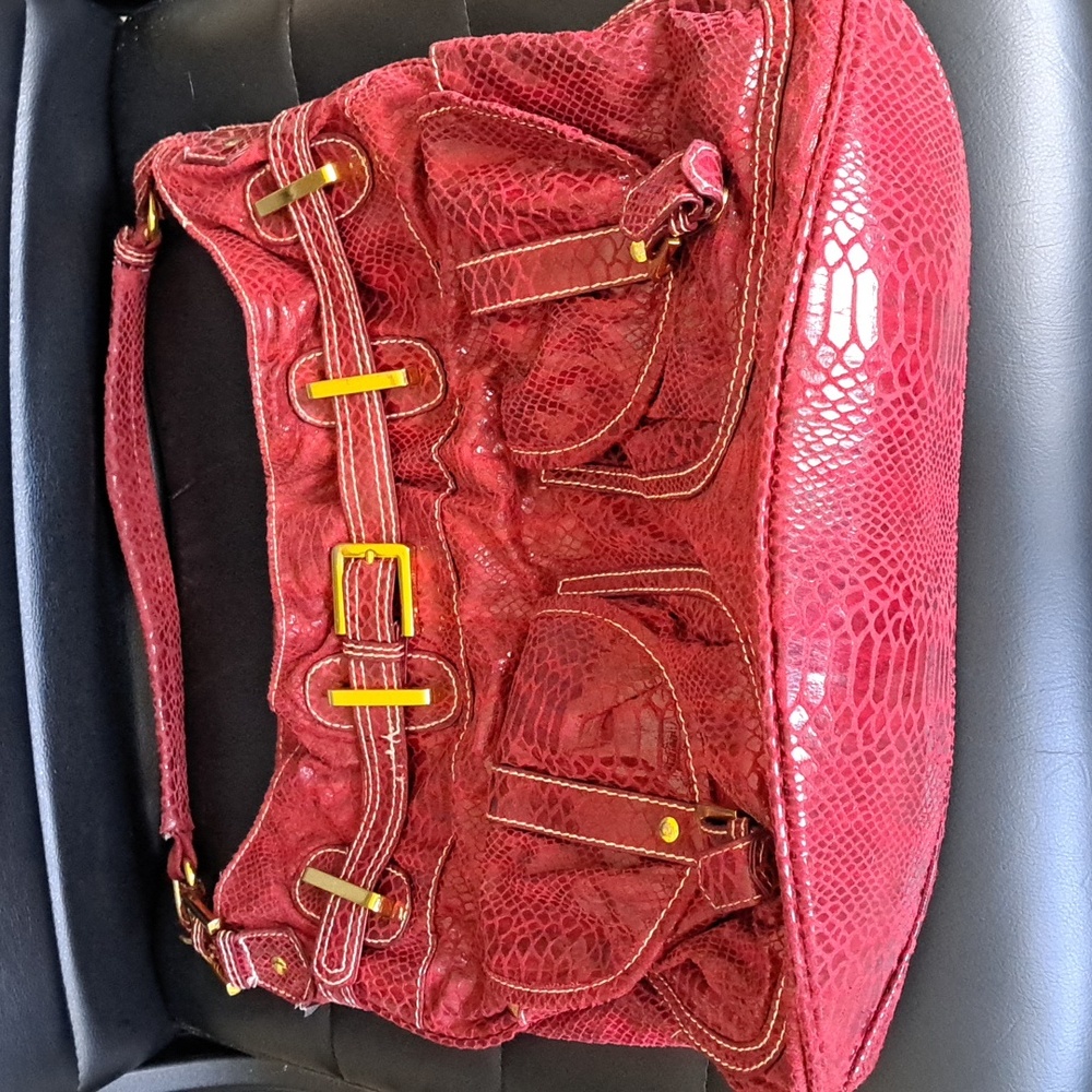 🍒Red Croc Satchel